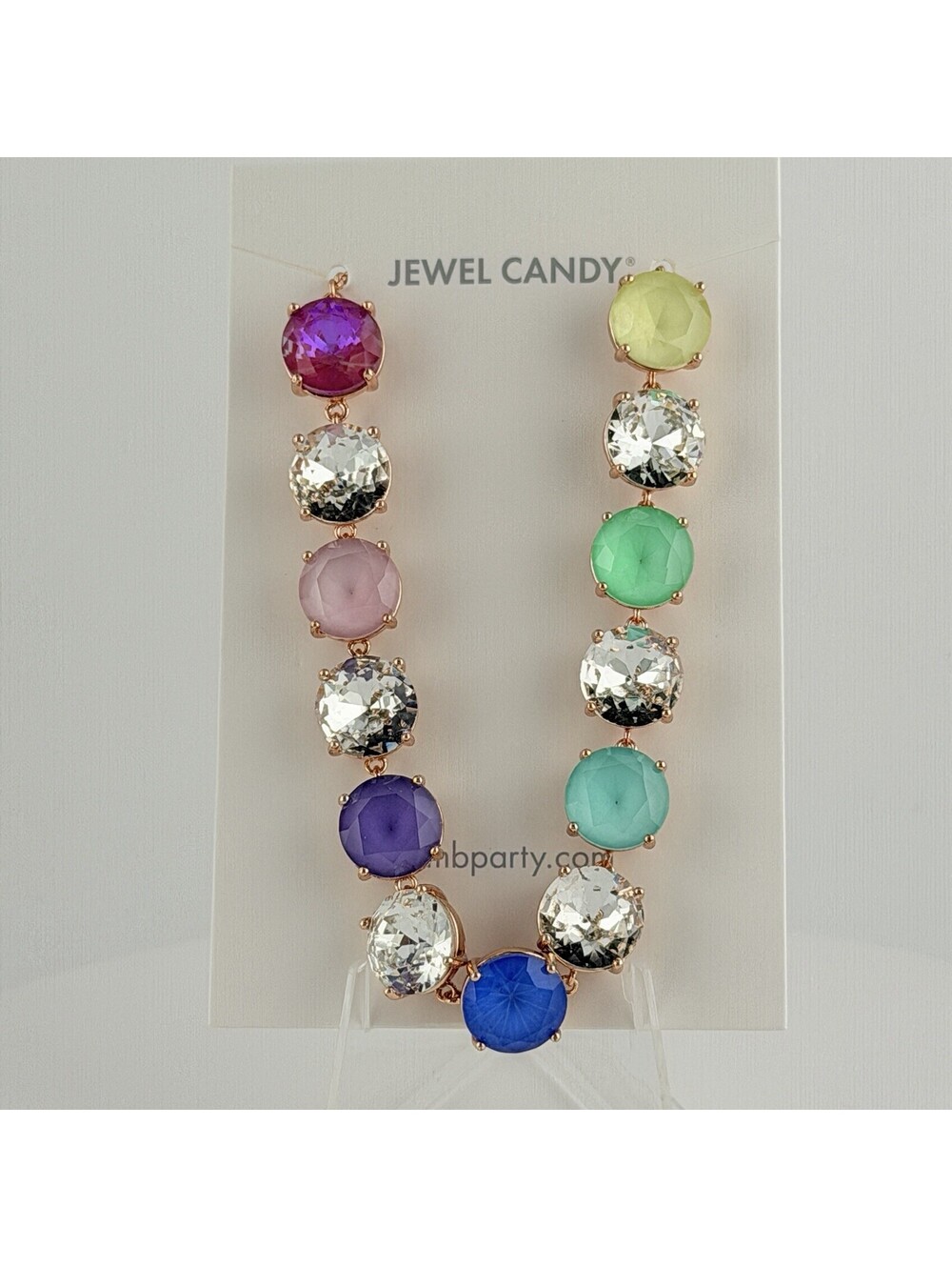 Bomb Party Retro Jewel Candy “The Fallon” Ultra Rainbow Hot Rose Gold